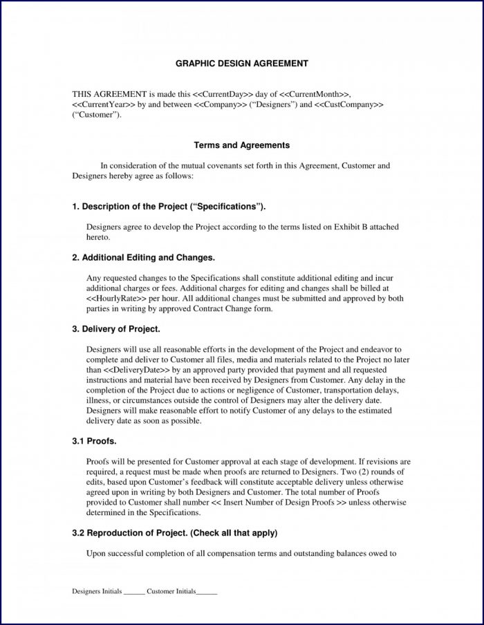 Graphic Design Contract Template Doc Graphic Design Contract Template Doc