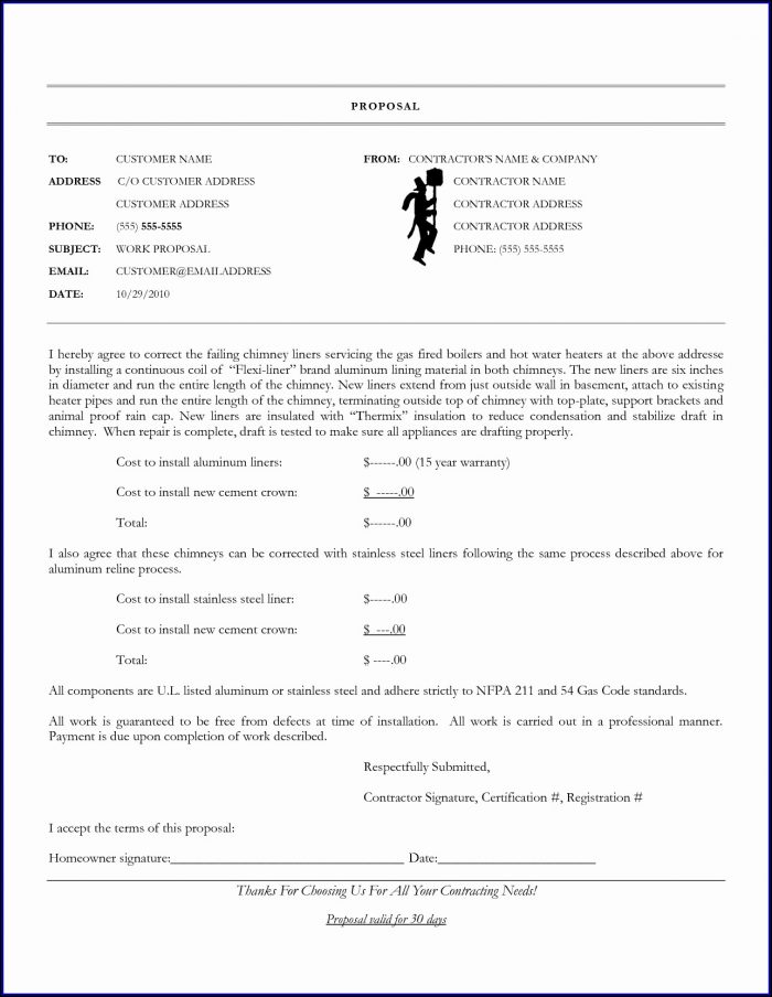 Independent Contractor Proposal Template Independent Contractor Proposal Template