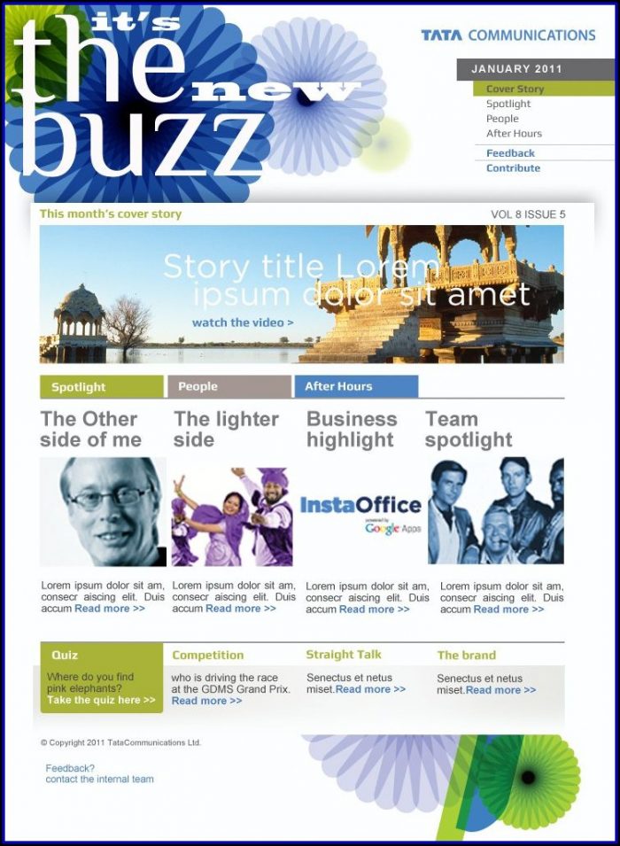 Internal Employee Newsletter Templates Template 1 Resume Examples XY1q7or3mZ