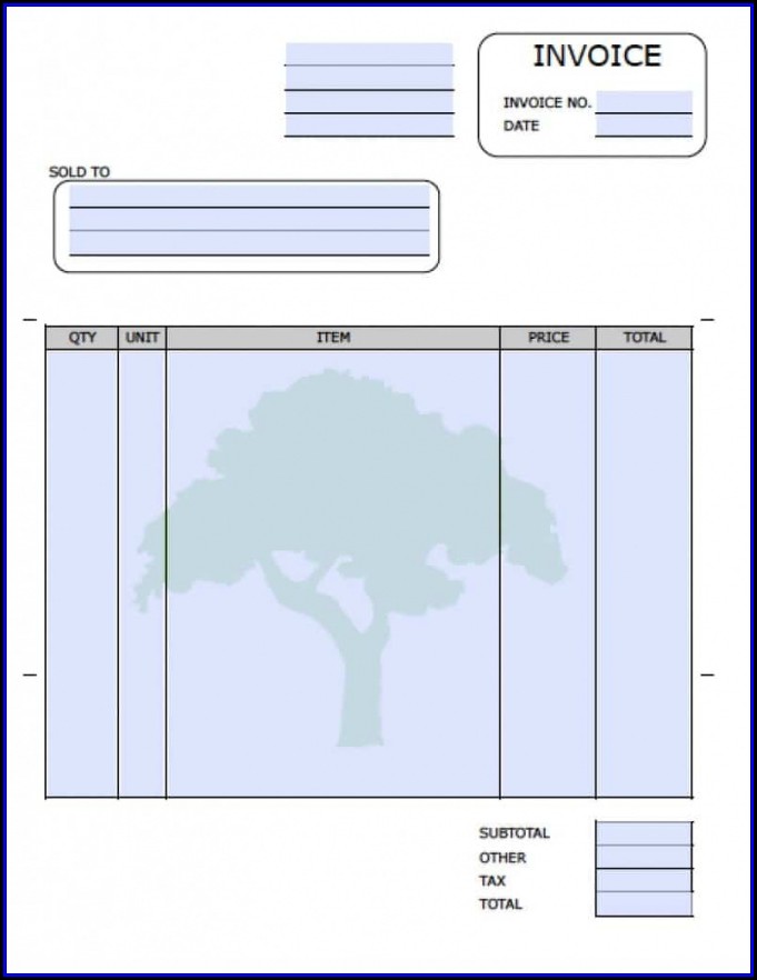 Landscaping Service Invoice Template Landscaping Service Invoice Template