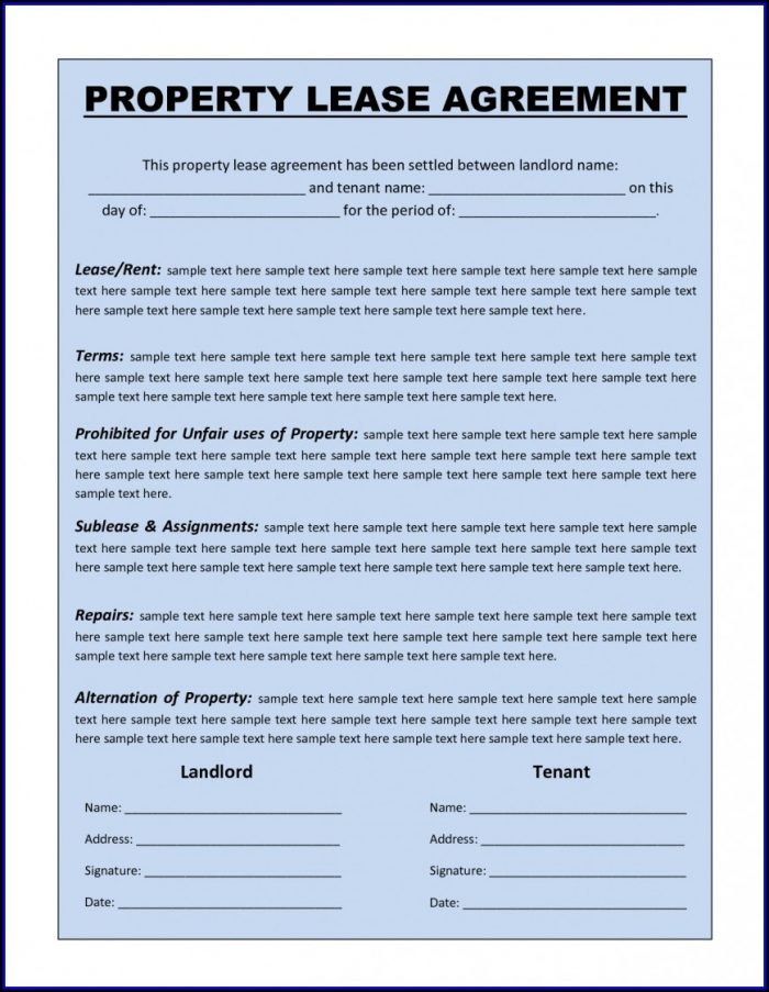 Lease Agreement Template Word Document Lease Agreement Template Word Document