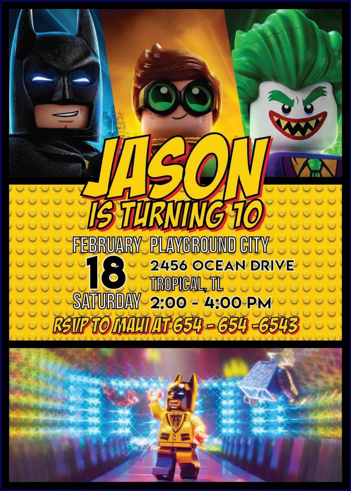 Lego Batman Invitation Template Lego Batman Invitation Template