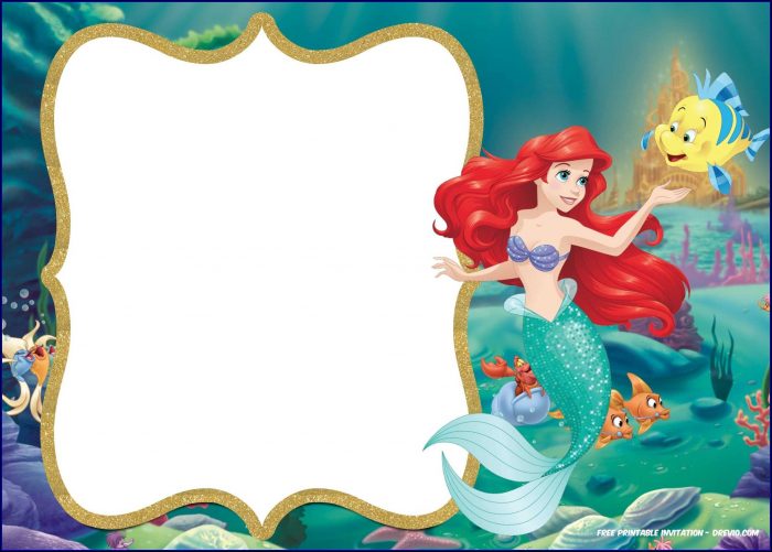 Little Mermaid Invitation Template Little Mermaid Invitation Template
