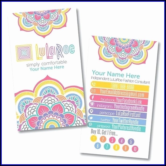Lularoe Business Card Template Lularoe Business Card Template