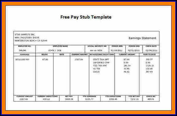 Make A Pay Stub Template Free Make A Pay Stub Template Free