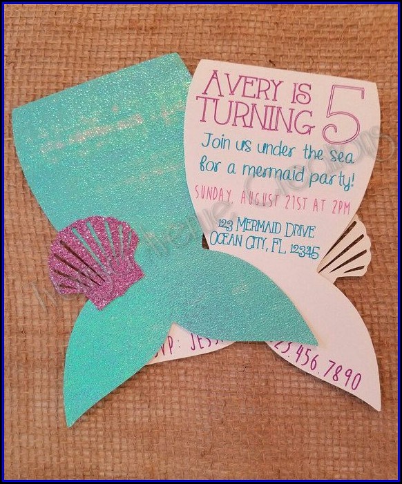 Mermaid Tail Invitation Template Mermaid Tail Invitation Template