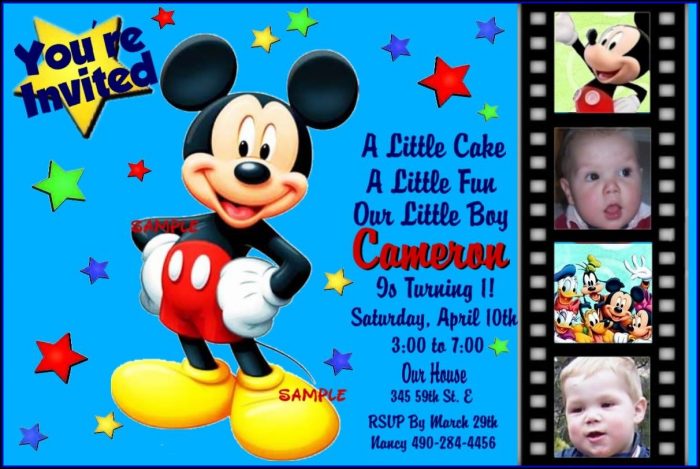 Mickey Mouse Birthday Invitation Wording Mickey Mouse Birthday Invitation Wording