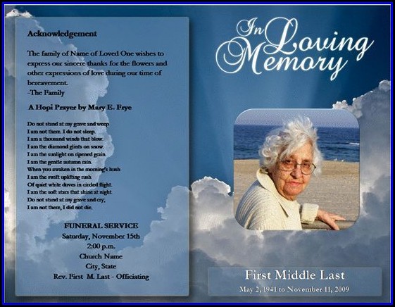 Microsoft Office Word Funeral Program Template Microsoft Office Word Funeral Program Template