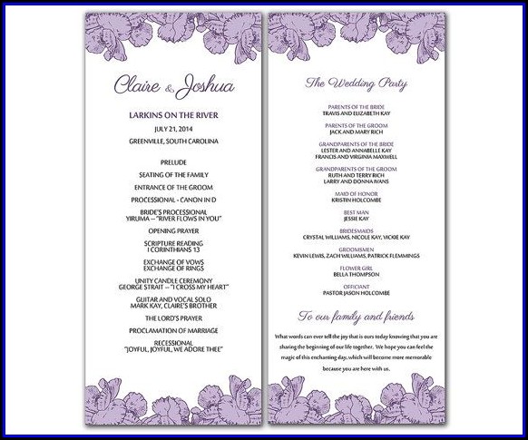 Microsoft Word Wedding Program Template Microsoft Word Wedding Program Template