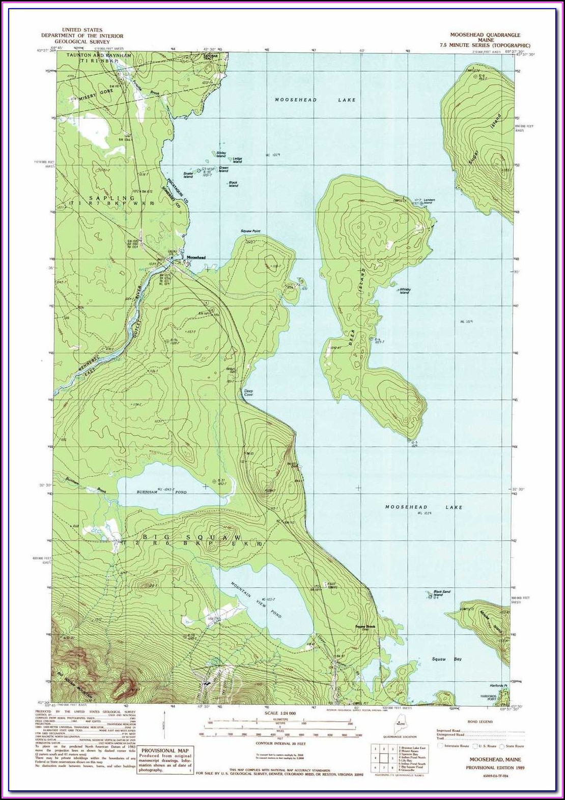 Sebago Lake Maine Depth Chart