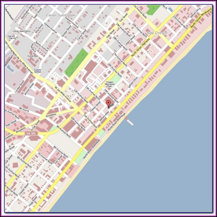 Myrtle Beach Map Of Hotels Myrtle Beach Map Of Hotels