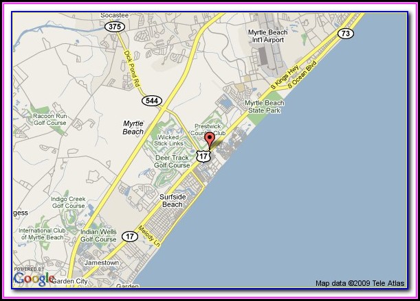Myrtle Beach Sc Map Of Hotels Myrtle Beach Sc Map Of Hotels