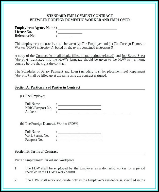 Nanny Contract Template Australia Nanny Contract Template Australia