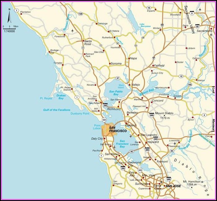 Napa Valley Ca Map California Napa Valley Ca Map California
