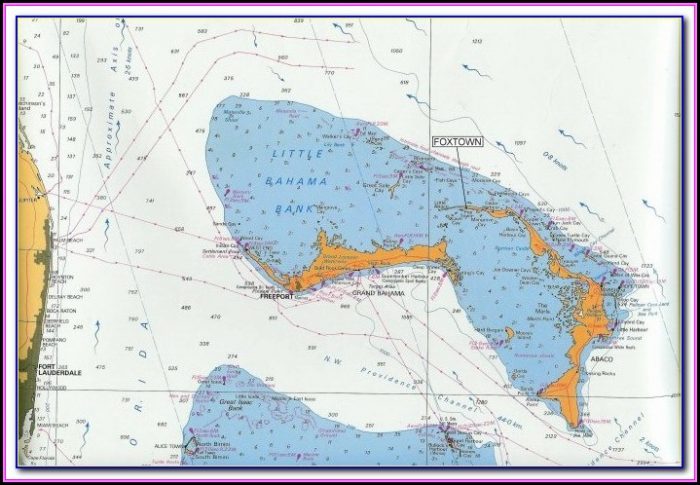 Nautical Map Of The Abacos Bahamas Nautical Map Of The Abacos Bahamas
