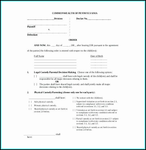 Notarized Custody Agreement Template Notarized Custody Agreement Template