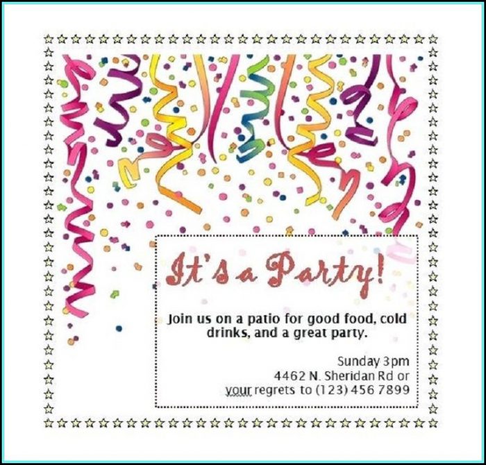 Party Invitation Template Word Free Party Invitation Template Word Free