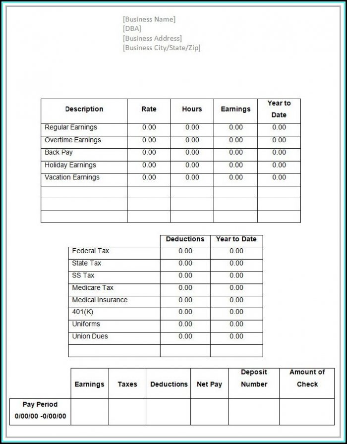 Paycheck Stub Sample Free Paycheck Stub Sample Free