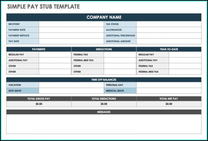 Paycheck Stub Template Free Excel Paycheck Stub Template Free Excel