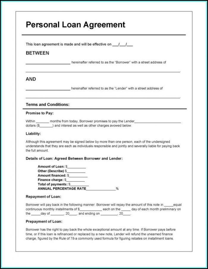Personal Loan Contract Template Pdf Personal Loan Contract Template Pdf