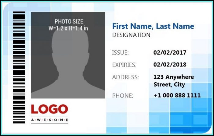 Photo Id Badge Template Word Photo Id Badge Template Word