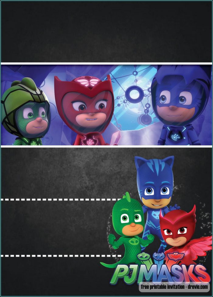 Pj Masks Birthday Invitation Template Free Pj Masks Birthday Invitation Template Free