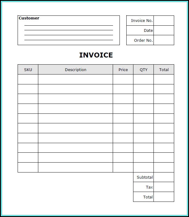 Printable Invoices Templates Printable Invoices Templates