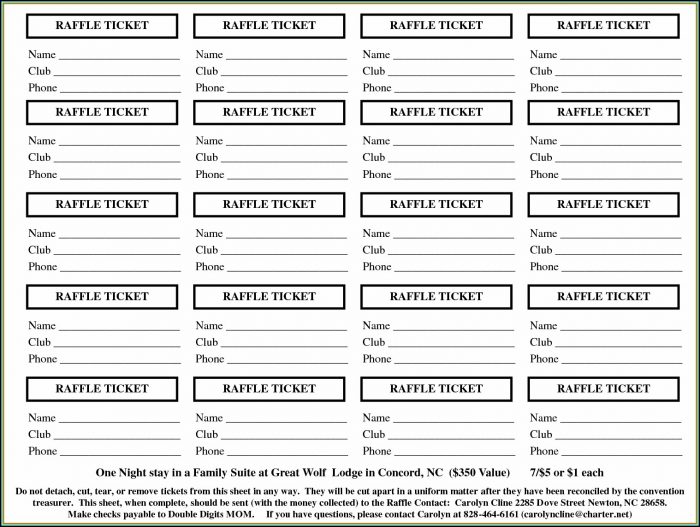 Printable Raffle Ticket Template Free Printable Raffle Ticket Template Free