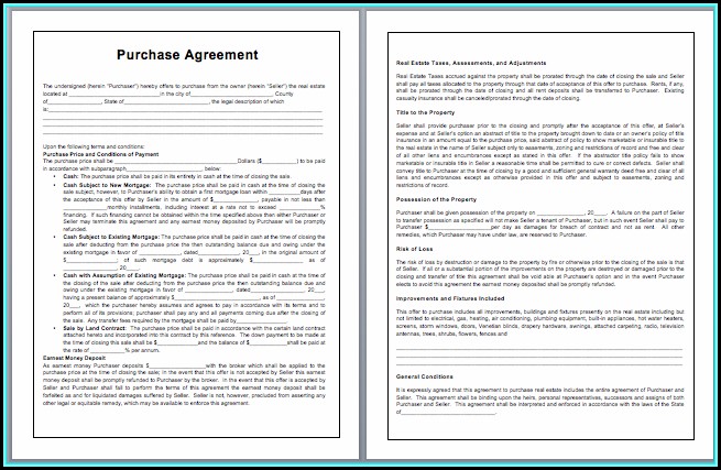 Purchase Contract Template Word Purchase Contract Template Word