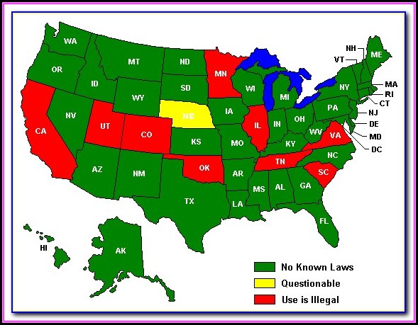 Radar Detector Laws By State Map Radar Detector Laws By State Map