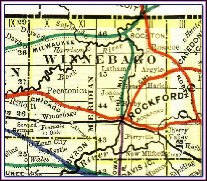 Road Map Of Winnebago County Il Road Map Of Winnebago County Il