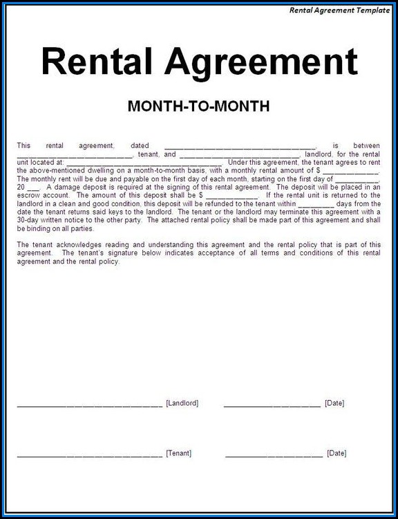 Simple Printable Rental Agreement Form Simple Printable Rental Agreement Form