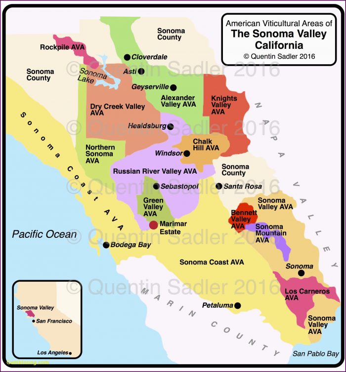 Sonoma Valley California Map Sonoma Valley California Map