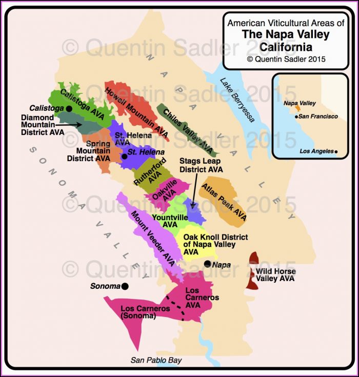 St Helena California Map Napa Valley St Helena California Map Napa Valley