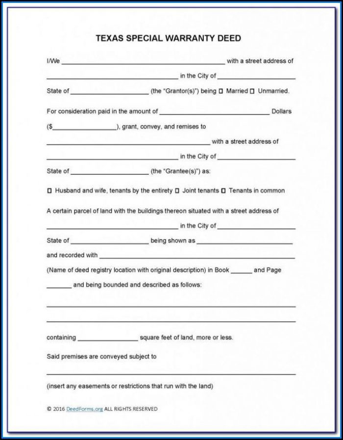 State Bar Of Texas General Warranty Deed Form State Bar Of Texas General Warranty Deed Form