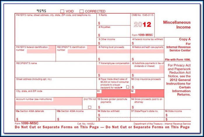Tax Return Form 1099 Misc Tax Return Form 1099 Misc