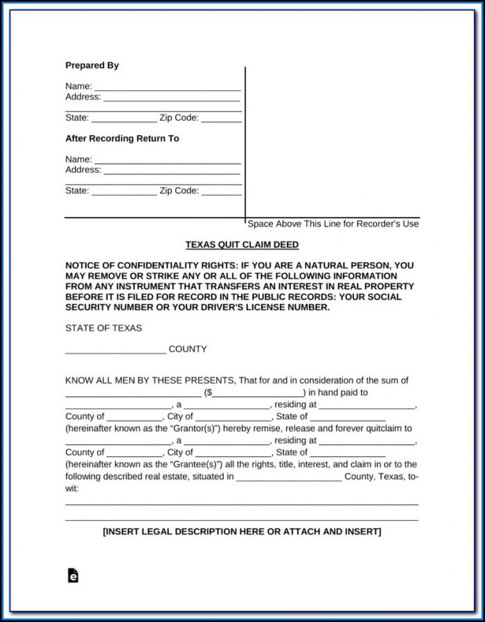 Texas Deed Without Warranty Form Free Texas Deed Without Warranty Form Free