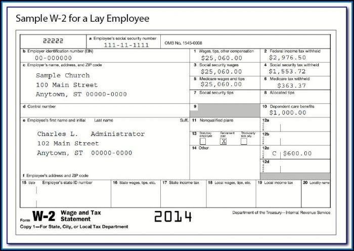 W2 Tax Forms For Employees W2 Tax Forms For Employees