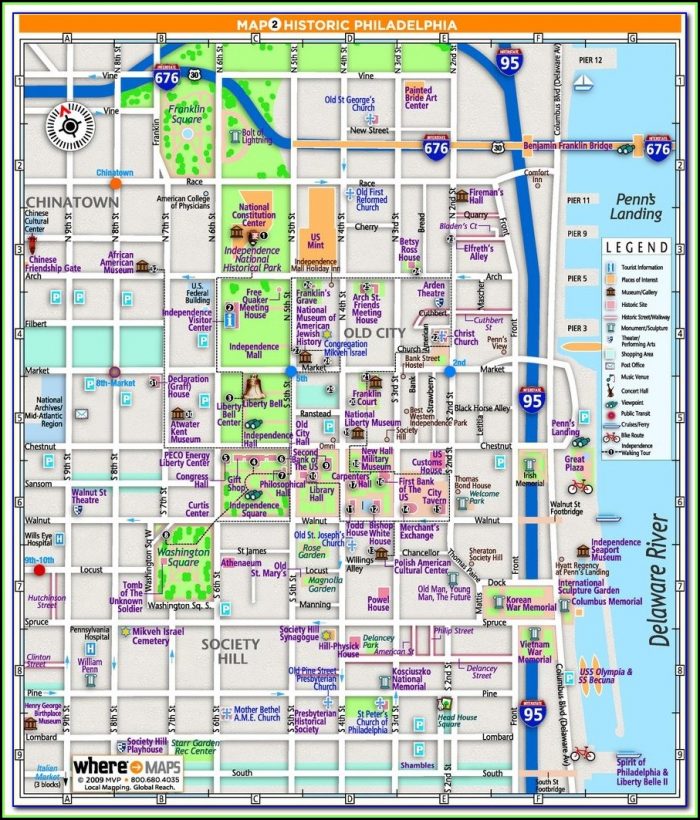 Walking Map Of Historic Philadelphia Walking Map Of Historic Philadelphia
