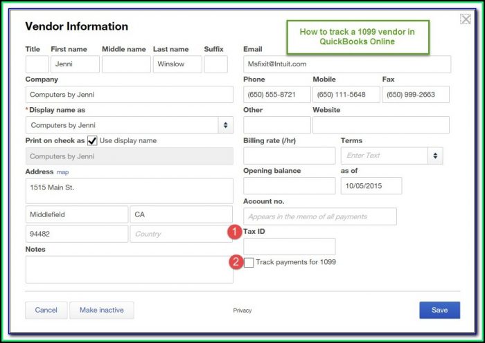 Creating 1099 Forms In Quickbooks Creating 1099 Forms In Quickbooks