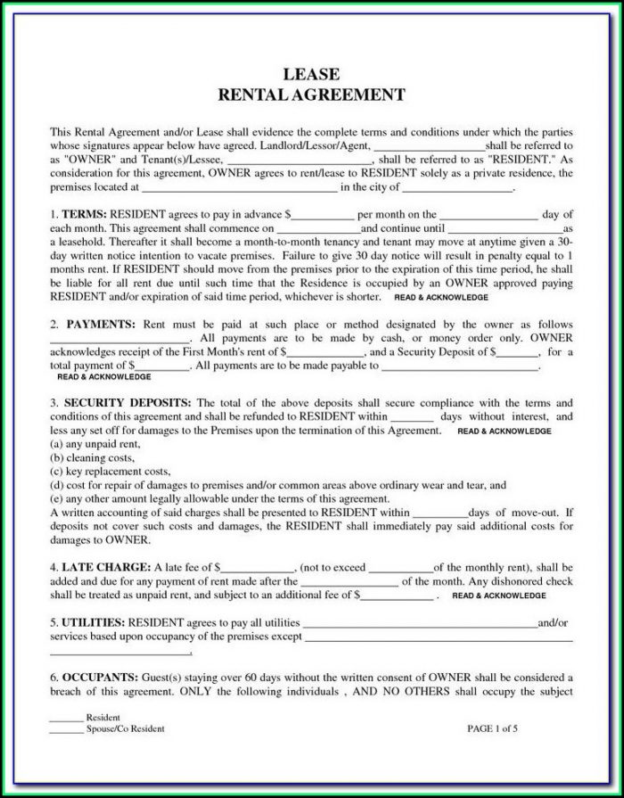 Florida Renters Lease Agreement Form Florida Renters Lease Agreement Form