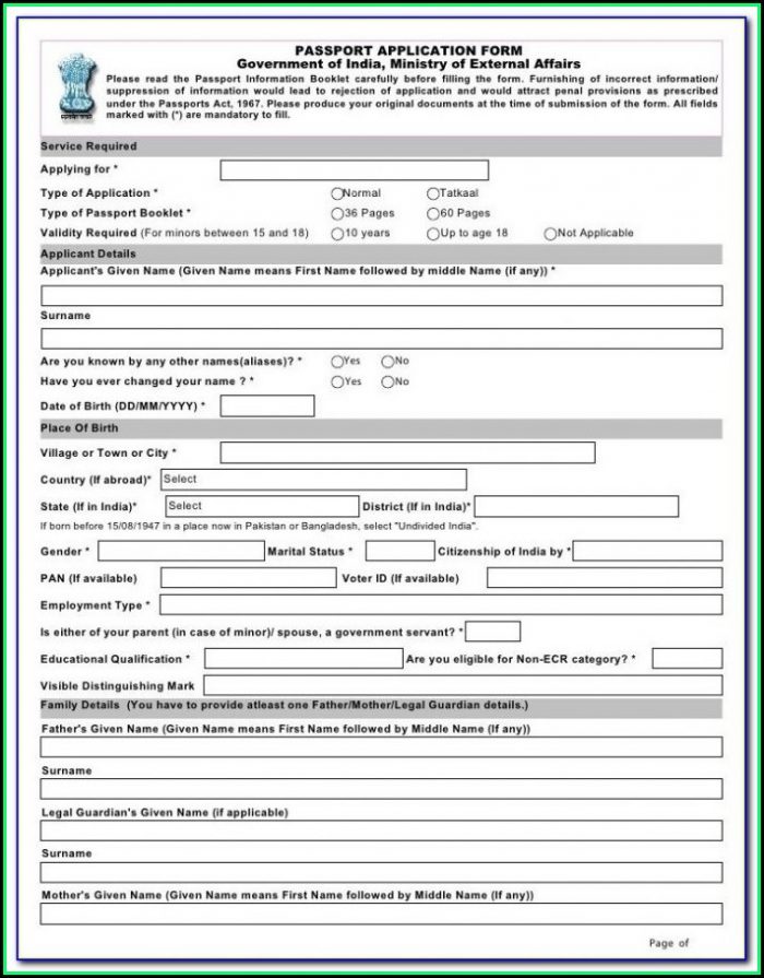 Form To Renew Passport Online Form To Renew Passport Online