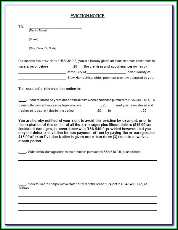 Free Printable 3 Day Eviction Notice Form Free Printable 3 Day Eviction Notice Form