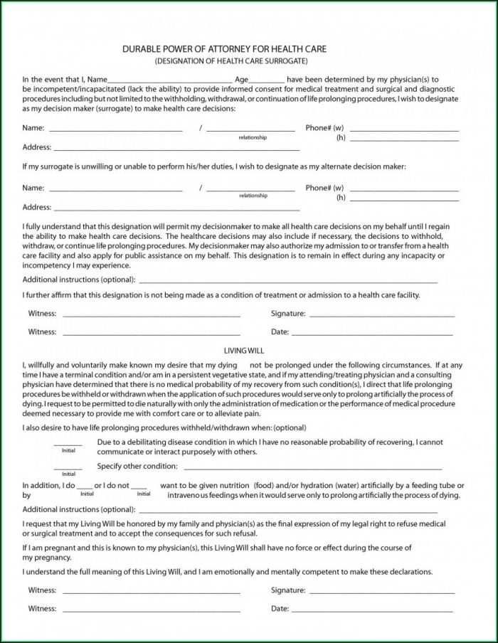 Free Printable Medical Power Of Attorney Form Virginia Free Printable Medical Power Of Attorney Form Virginia