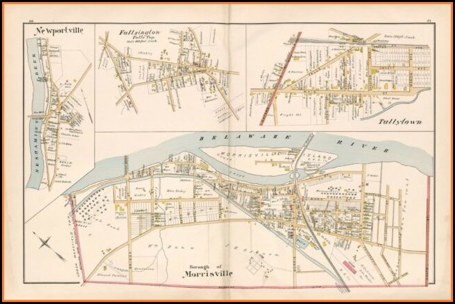 1891 Map Of Bucks County Pa 1891 Map Of Bucks County Pa
