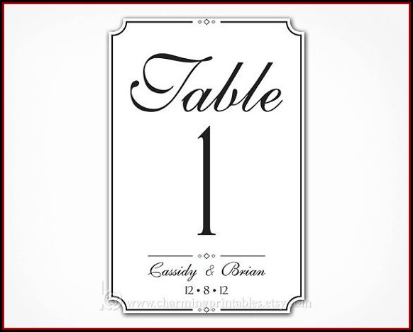 4x6 Wedding Table Number Templates Free 4x6 Wedding Table Number Templates Free