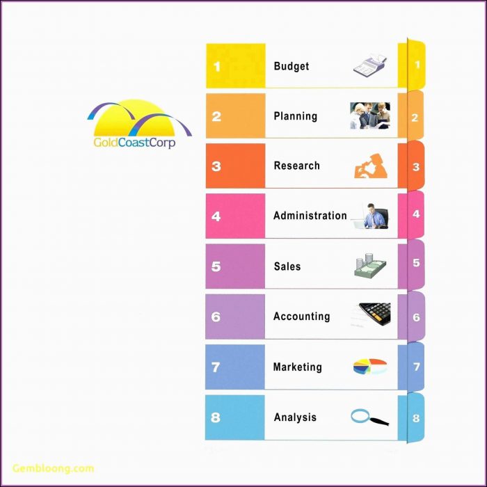 8 Tab Divider Template Free 8 Tab Divider Template Free