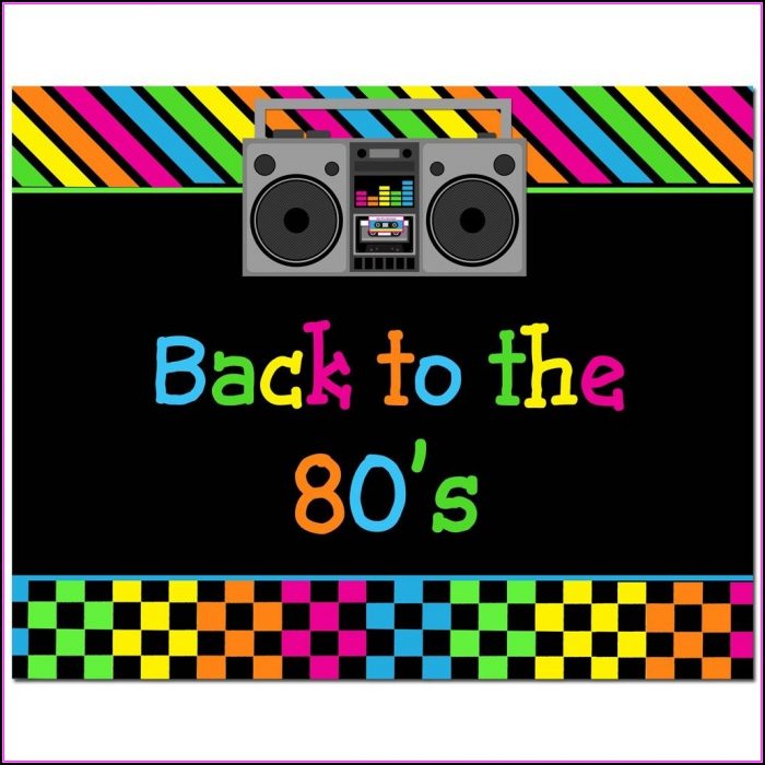 80s Party Invitations Template Free 80s Party Invitations Template Free