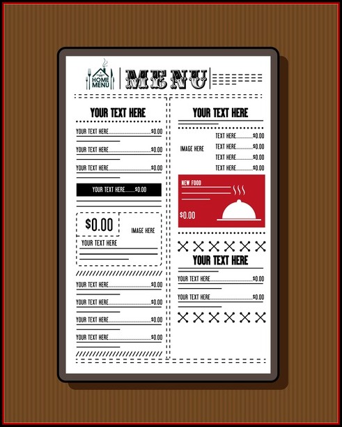 Adobe Illustrator Restaurant Menu Template Adobe Illustrator Restaurant Menu Template