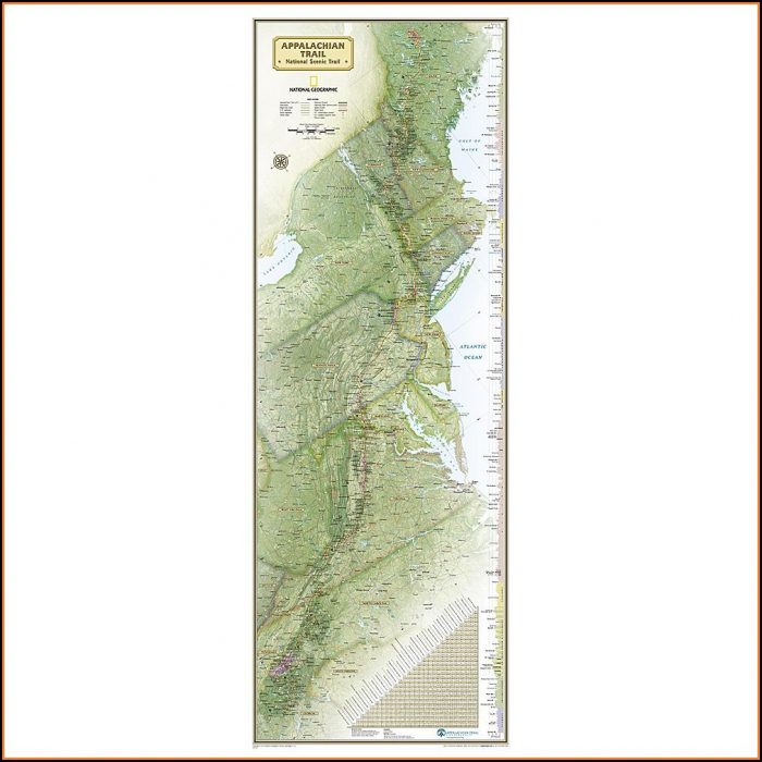 Appalachian Trail Poster Map Appalachian Trail Poster Map
